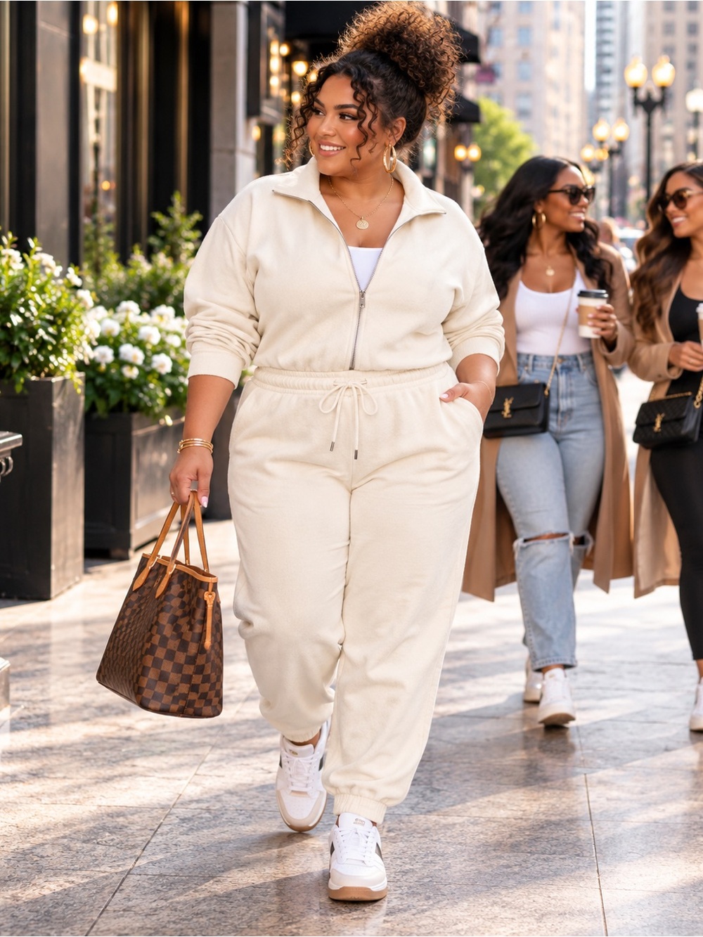 NWT Cream Leisure Studio Jumpsuit Size XXL